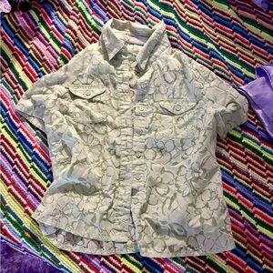 Alfred Dunner Green Floral Blouse